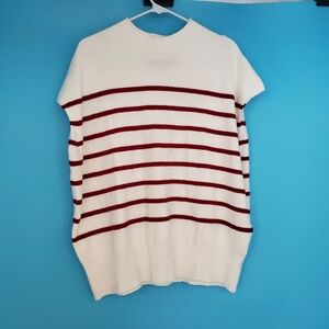 NEW Merokeety Sweater Size XL Sleeveless Knit Striped